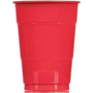  Candy Apple Red Plastic 16 oz. Cup 20 Count: Kitchen 
