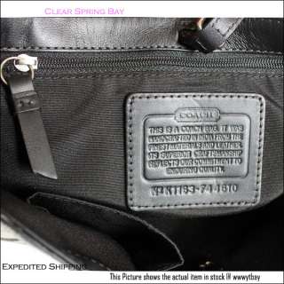 NWT COACH F 44610 Signature Top Handle Tote Handbag Black/White  