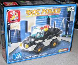 Sluban Building Blocks Riot Police Jeep 88 PC Set New Legos  