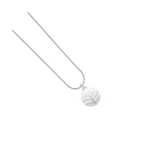  C1069 tlf   Large Volleyball Snake Chain Charm Necklace 