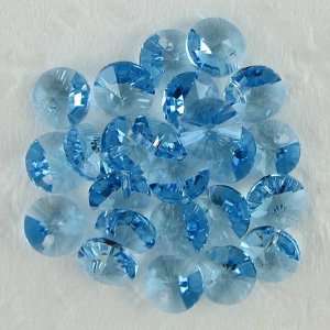  24 6mm Swarovski crystal rivoli 6200 Aquamarine beads 