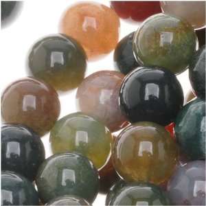  Indian Agate Color Mix   8mm Round Beads /15.5 Inch Strand 