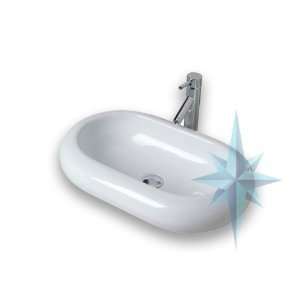  Polaris Sinks W031V Pillow Top Vessel Sink in White: Home 