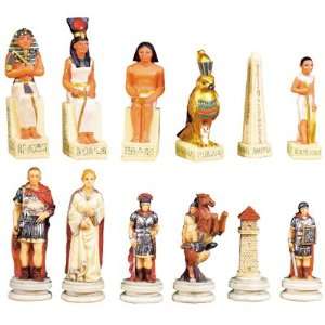 Chess Set   Egypt Vs. Rome   Collectible Figurine Statue Figure