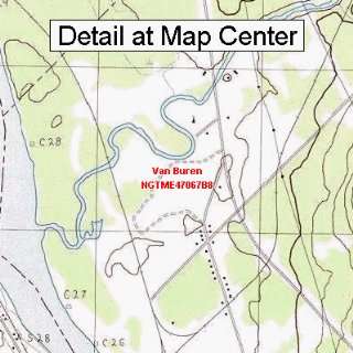  USGS Topographic Quadrangle Map   Van Buren, Maine (Folded 