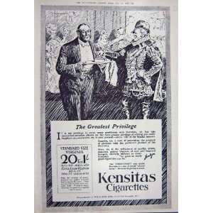  Advertisement 1922 Wix Kensitas Cigarettes Piccadilly 