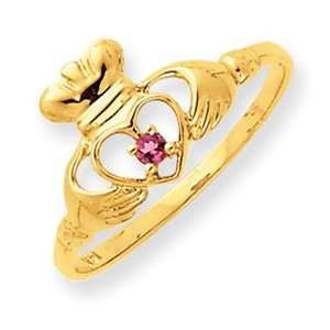   Designer Jewelry Gift 14K Pink Tourmaline Birthstone Ring Size 6.50