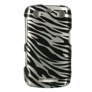  Silver Zebra Print Protector Case Snap On Cover for 
