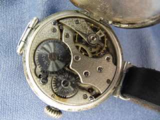   Antique Sterling Silver ROLEX 15 Jewel Wire Lug Watch W&D #60  