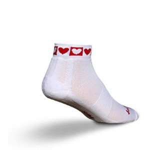 SockGuy Channel Air 1in Hearts Cycling/Running Socks 