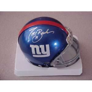   Hand Signed Autographed New York Giants Riddell Football Mini Helmet