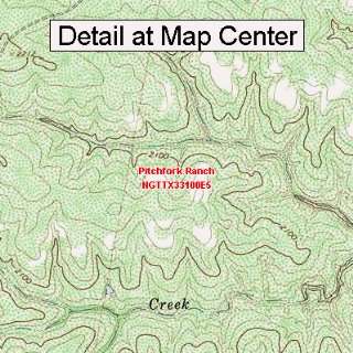 USGS Topographic Quadrangle Map   Pitchfork Ranch, Texas (Folded 