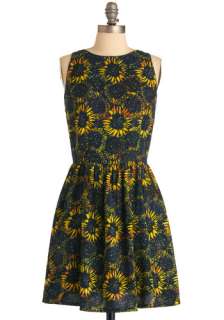 Electric Sun Dress by Sugarhill Boutique   Yellow, Floral, Pleats, A 