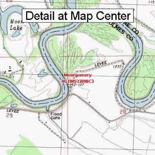  USGS Topographic Quadrangle Map   Montgomery, Mississippi 