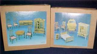   DOLLHOUSE KIT 27H BAYBERRY COTTAGE #197 NEW + 2 ROOMS NEW FURNITURE