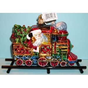  Kurt Adler Polonaise Ornament Santa Claus on Train 