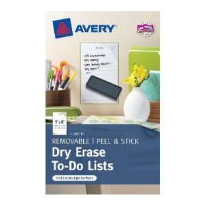  Avery Dry Erase To Do Lists, Removable, Peel and Stick, 5 