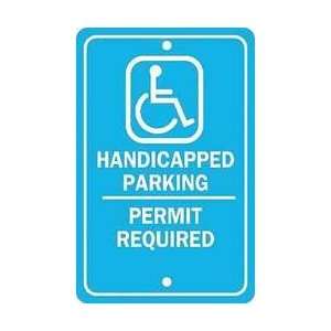 Sign,18x12,handicapped Parking Permit   BRADY  Industrial 