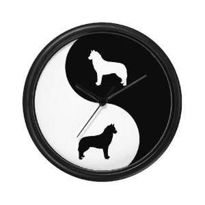  Yin Yang Husky Pets Wall Clock by  Everything 