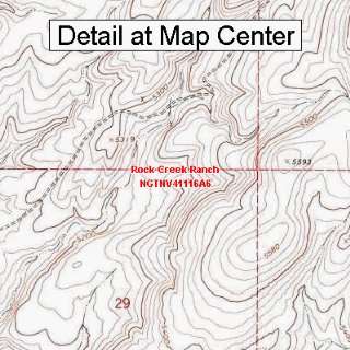 USGS Topographic Quadrangle Map   Rock Creek Ranch, Nevada 