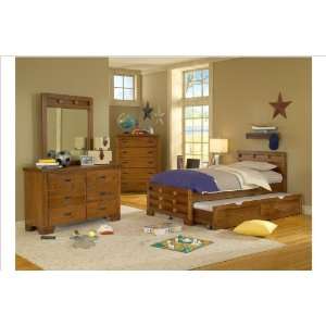 American Woodcrafters Heartland Collection Captains Bedroom Set with 