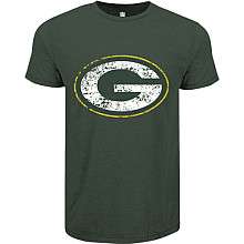 Green Bay Packers Mens Distressed Custom Blended T Shirt   NFLShop