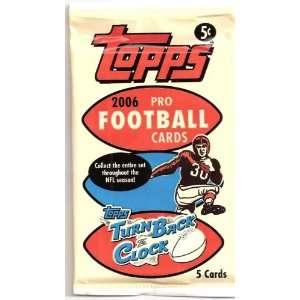  Topps 2006 NFL Turn Back the Clock Pack of 5 cards 