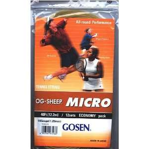  Gosen OG Sheep Micro 16G 12 Pack Tennis String Sports 