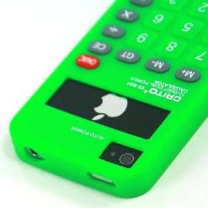  Green / Silicon Made Calculator Case Cover for Apple iPhone 4 