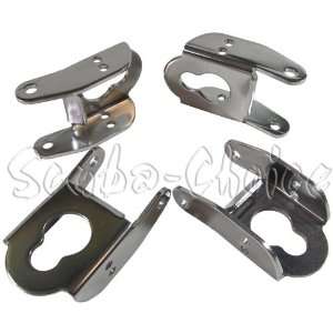  Scuba Dive 4pcs Stainless Steel Spring Fin Strap Buckle 