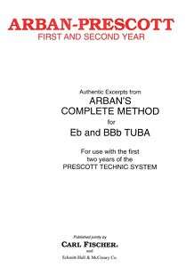 Music Method for Eb & BBb TUBA Bass Arbans & Rubank  