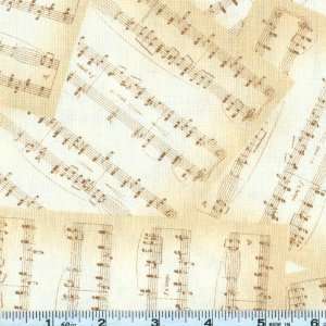   Wide Love Song Manuscript Fabric By The Yard Arts, Crafts & Sewing