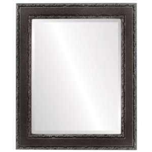   Monticello Rectangle in Black Silver Mirror and Frame
