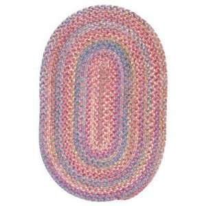   Botanical Isle Chenille Braided Area Rug   Pink Punch, 8 x 11 ft. Oval