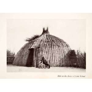  1927 Print Lake Chad Shore Africa Grass Hut Historic Image 