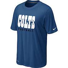 Nike Indianapolis Colts Sideline Legend Authentic Font Dri FIT T Shirt 