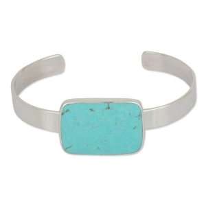  Turquoise cuff bracelet, Caribbean Mosaic Jewelry