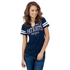 New England Patriots Go For Two Ladies Blue T Shirt  