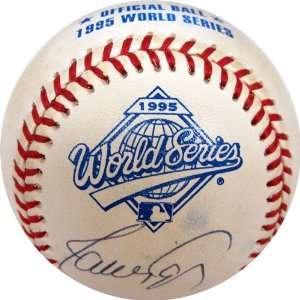  Javy Lopez Signed Ball   1997 World Series   Autographed 