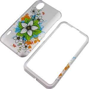    White Flowers Protector Case for LG Marquee LS855 Electronics