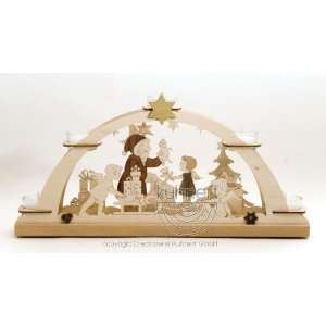  German Double Arch Santa Candle Stand