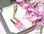 JUICY COUTURE PINK POPSICLE ICE PAVE GOLD CHARM for Bracelet Necklace 