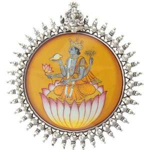 Lord Vishnu Pendant   Sterling Silver