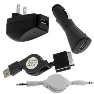  GTMax Retractable USB Data Cable + USB Rapid Car Charger 