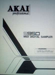 AKAI S950 MIDI DIGITAL SAMPLER OPERATORS MANUAL BOUND  