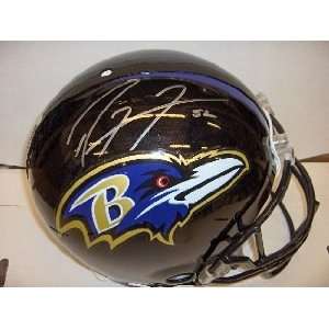  Ray Lewis Signed Baltimore Ravens Proline Helmet: Sports 