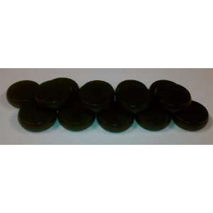   Premium Set of 14 Crokinole Discs  Black  Concave/Convex: Toys & Games