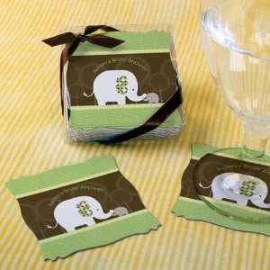   Elephant   Personalized Baby Shower Coasters (Set of 15) Toys & Games