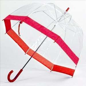   Red Trim, Dome Shaped Rain Umbrella, Great Gift Idea: Everything Else