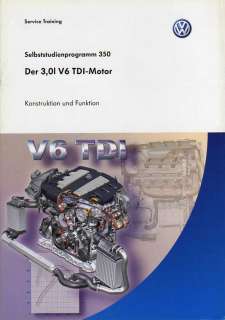 SSP 350 VW TOUAREG Motor 3,0L 165kW V6 TDI Handbuch  